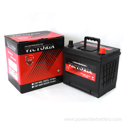 12v 60ah N60 55D23 lead-acid car starting battery